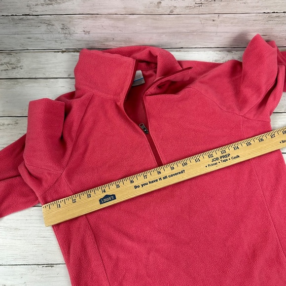 Columbia Women’s Pink Fleece 1/4 Zip Up pullover lightweight Size Small - Picture 7 of 10